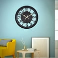 thumbnail image 3 of stanreset Horloge Murale Rétro 11 Pouces Décorative Sans Tic-Tac pour Bureau Maison Noir, 3 of 9