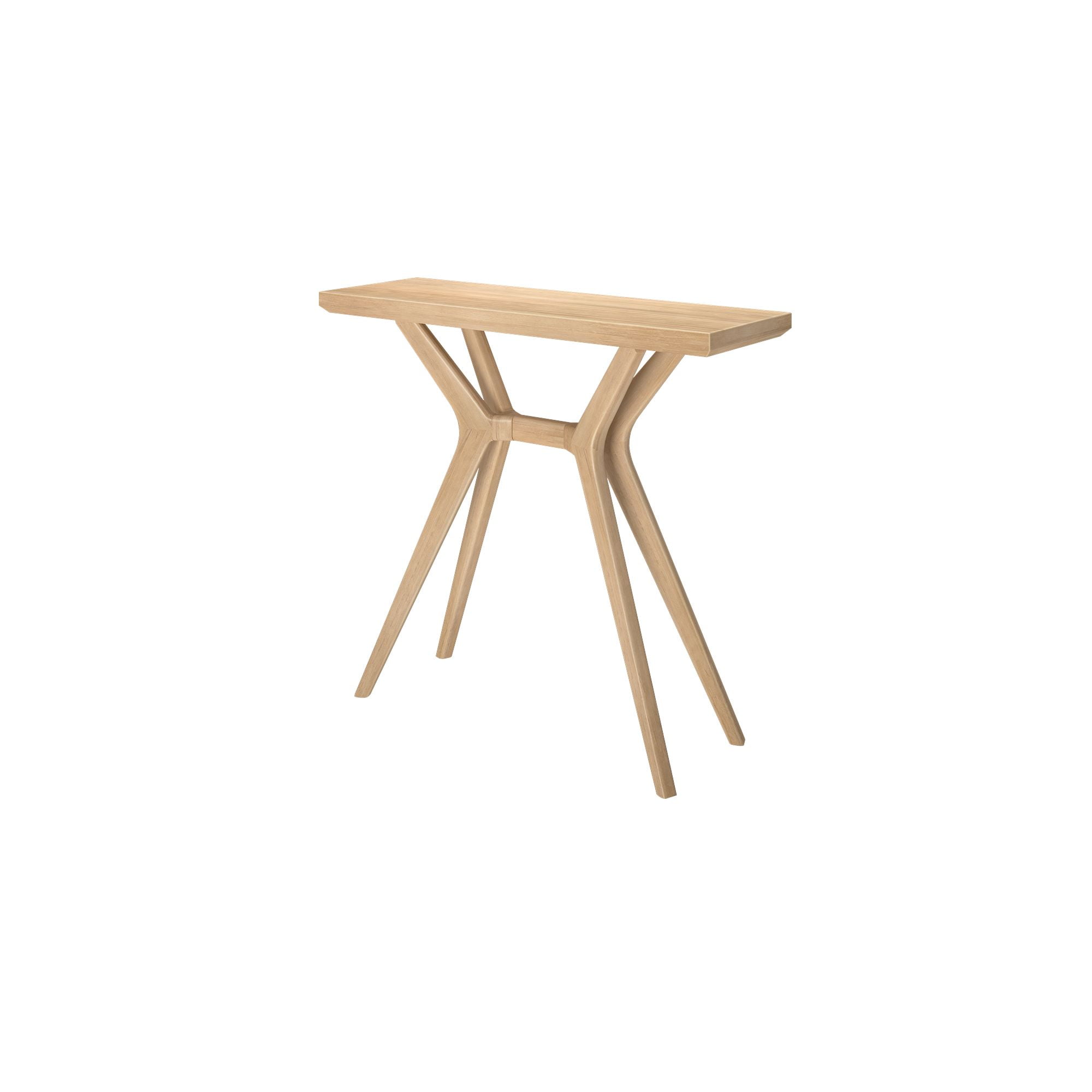 Plank+Beam Verso Console Table, 36 Inch Solid Wood Modern Sofa Table, Narrow Entryway Table for Hallway, Behind the Couch, Living Room, Foyer, Blonde