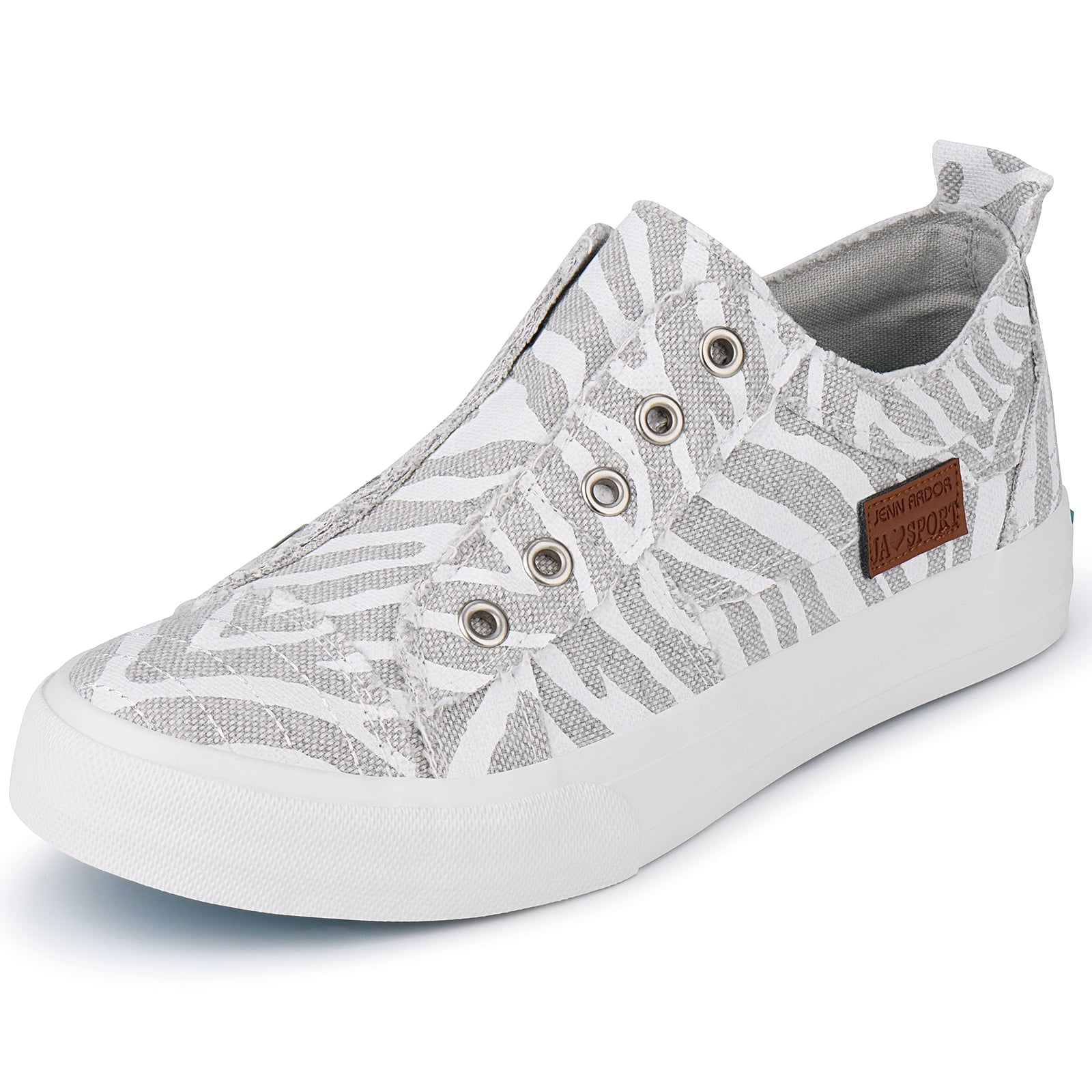 women's laceless canvas sneakers