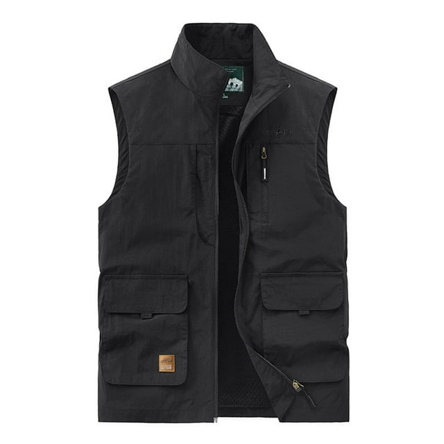 Grrvtrz Gilet Cargo, Utilitaire pour Hommes Randonnée Safari Vest pour Voyage, Photo et Extérieur, Multi-Poches, m-5TG