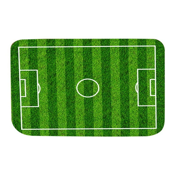Soccer Field Polyester Floor Mat Non Slip Durable Indoor Rug Mats, Rugs for Bathroom Living Room and Bedroom.[15.7x23.6in]