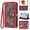 Red, variant on Asuwish Phone Case for Motorola Moto G 5G 2025 Wallet Cover With Tempered Glass Screen Protector Crossbody Wrist Strap Flip Pattern Zipper Credit Card Holder Stand Slot Cell G5G 5 G G5 Women Men Blue
