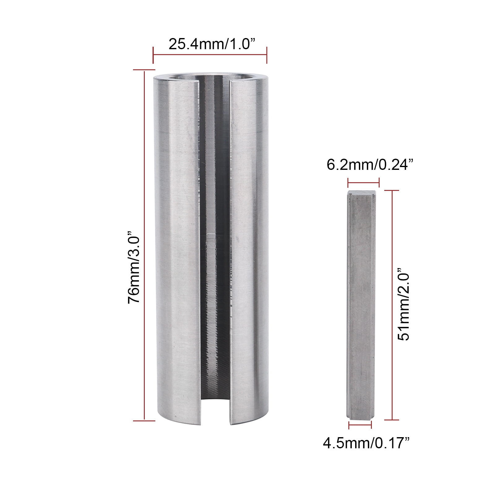 7/8 - 1 Inch W/Step Key Gas Engine Pulley Crank Shaft Sleeve Adapter Predator