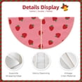 thumbnail image 3 of Rateoe Strawberries Pattern Christmas Tree Skirt with Ties , Christmas Tree Decorations, Farmhouse Christmas Decor Xmas Holiday Decorations-30", 3 of 6