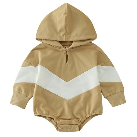 

KmaiSchai Christmas Baby Boys Girls Oversized Clothes Baby Girls Boys Floral Autumn Hooded Patchwork Long Sleeve Romper Bodysuit Clothes Fall Shirt For Baby Boy Snap Up Romper Baby Boy Baby Boy Romp