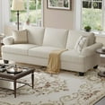 thumbnail image 2 of 91" Lawson Sofa with  Deep Seats, Mid- 3- Sofa Couch for Living Room, Apartment, Lounge - White, 2 of 8