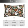 thumbnail image 2 of Pofeuu Rabbits on Floral Print Polyester Microfiber Plush Pillowcases, Super Soft and Cozy Pillow Case Covers with Envelop Closure（Pillow core not included）-20"x30", 2 of 6