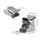 thumbnail image 2 of unbranded 4Ud Bisagras Plegables De Plata Con Auto Para Muebles Resistente Y Precisa, 2 of 7