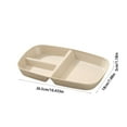 thumbnail image 3 of Yonrjhukm Rectangular Compartment Tray, 3-Section Dinner Tray, Party Serving Tray, Easy to Clean Plastic Tableware, Durable and Multifunctional for Snacks and Meals, 3 of 6