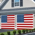 thumbnail image 3 of American Flag Garage Door Cover Banner 7 x 16 FT, Blue Red USA Flag Garage Door Curtains Backdrop with Grommets for Indoor Outdoor Wall Party Porch Yard Decorations Background, 3 of 9
