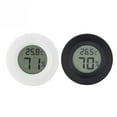 thumbnail image 3 of 5PC Round Digital Hygrometer Thermometer Embedded Electronic Digital Hygrometer Acrylic Reptile Pet Humidity Meter for Pet Store Home Use (Black), 3 of 8