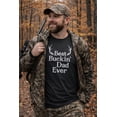 thumbnail image 4 of Mens Best Buckin Dad Ever Antlers T shirt Funny Fathers Day Hunting Tee for Guys Graphic Tees, 4 of 9