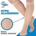 thumbnail image 3 of Made in USA Sheer Compression Stockings for Women 20-30 mmHg Natural, Large, 3 of 8