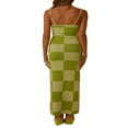 thumbnail image 5 of Robes pour Femmes 2022 Robes Moulantes en Tricot Ajourées Robe Maxi de Nuit Sans Manches Longue Robe Ajourée Orange P, 5 of 5