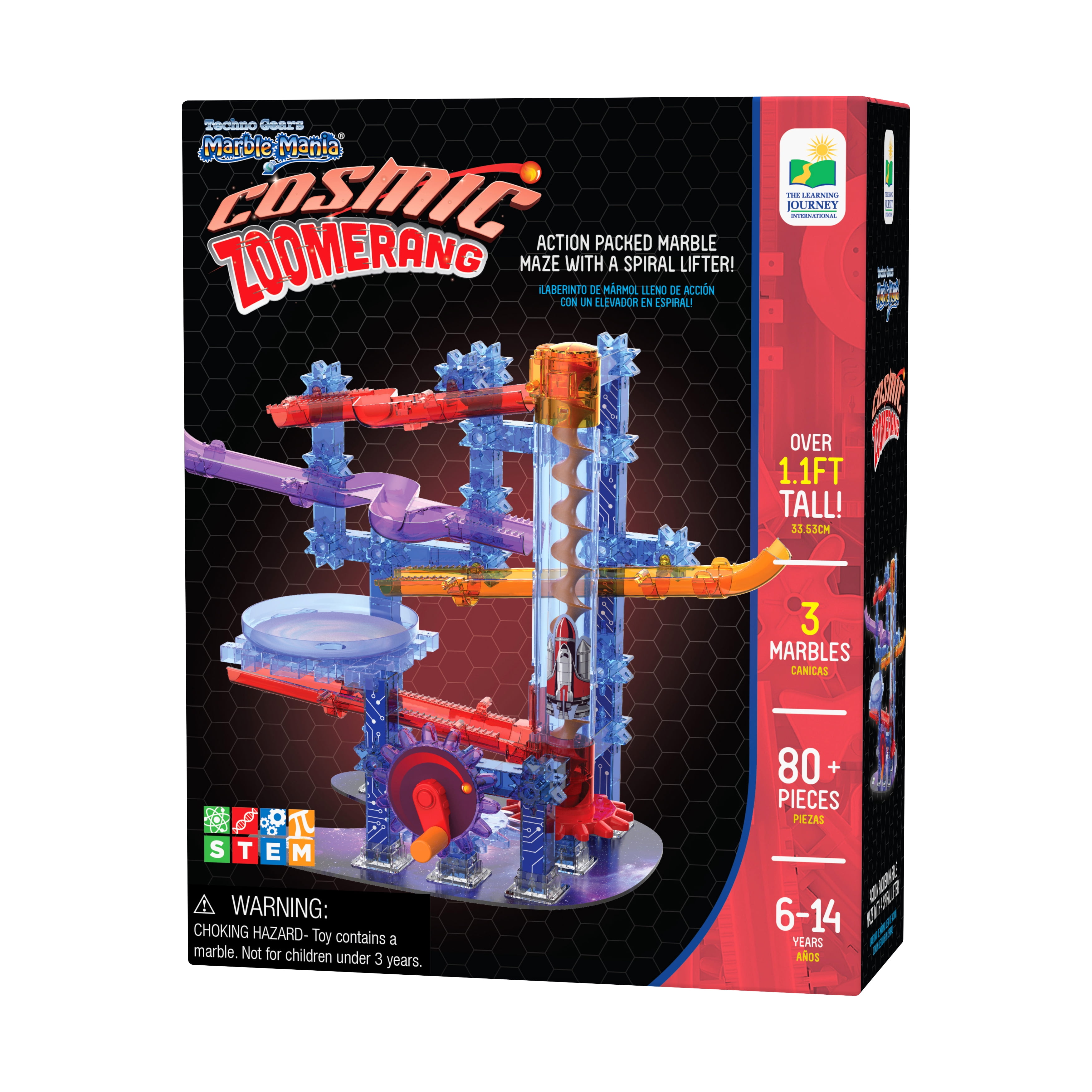 The Learning Journey Techno Gears Marble Mania - Cosmic Zoomerang: 80+ Pcs