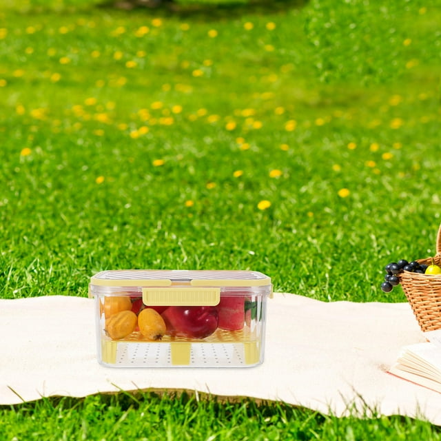 CTIRCHIU Contenants pour Conserver les Produits Contenant de Rangement pour Aliments Jaune Organisation 1 Ensemble