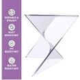 thumbnail image 6 of LeisureMod 15.75" Triangular Side Table, Stackable Plastic Accent End Table for Indoor & Outdoor Use, Weather-Resistant Modern Patio & Living Room Table, Set of 2, Clear, 6 of 7