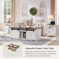 thumbnail image 4 of SinCiDo Farmhouse Coffee Table with Storage for Living Room, Lift Top Coffee Table w/Sliding Groove Barn Door, 4 of 6