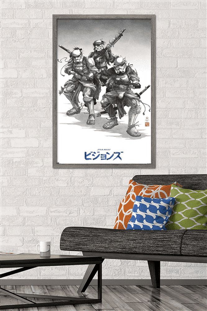 Star Wars: Visions - Storm Troopers Wall Poster, 22.375" x 34", Framed