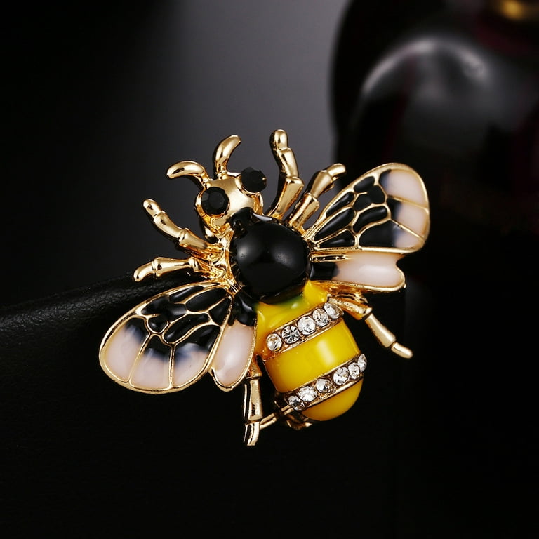 Flower Brooches for Women Plated /Rhinestone Gold Pin Collar