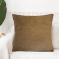 thumbnail image 7 of PiccoCasa 2Pcs Rectangle Viscose Velvet Solid Soft Throw Pillowcases, 18" x 18" Lichen, 7 of 7