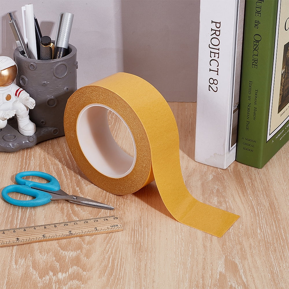 1 Roll Double Sided Adhesive PVC Tape For Packing Paper Craft Handmade Card Photo Albums Gold 4.5cm 50m/roll