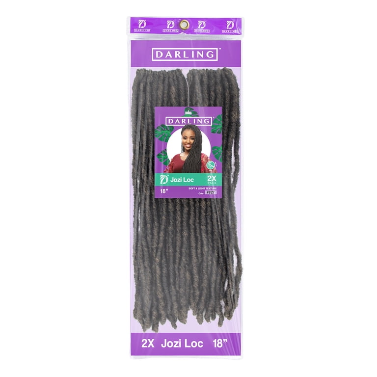 4 pack) Darling Jozi Locs Crochet Hair 2X Pack, 18 inch, 1/27