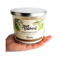 thumbnail image 3 of Pinyon & Patchouli Scented 3 Wick Candle - All Natural - Made with 100% Responsibly Sourced Soy and Essential Fragrance Oils - Phthalate & Paraffin Free, Vegan, Non-Toxic, 3 of 5
