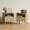 Brown-2, variant on YouTrend Nightstand with Open Shelf,Beside Table with Fluted Design ,End Table with Solid Wood Legs for bedroom