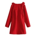 thumbnail image 2 of Richie House Little Girls Red Rosette Collar Smock Dress 2, 2 of 2