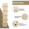 thumbnail image 4 of 5 Tier Shelves for Wall, Vertical Column Wall Decor Mount Floating Shelves for Rooms, Home and Office, Natural, 4 of 12
