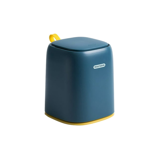 Desktop Wastebasket Push Lid Waterproofing Wastebasket Mini Vanity Organizer Leak-proof Car Accessory Wastebasket