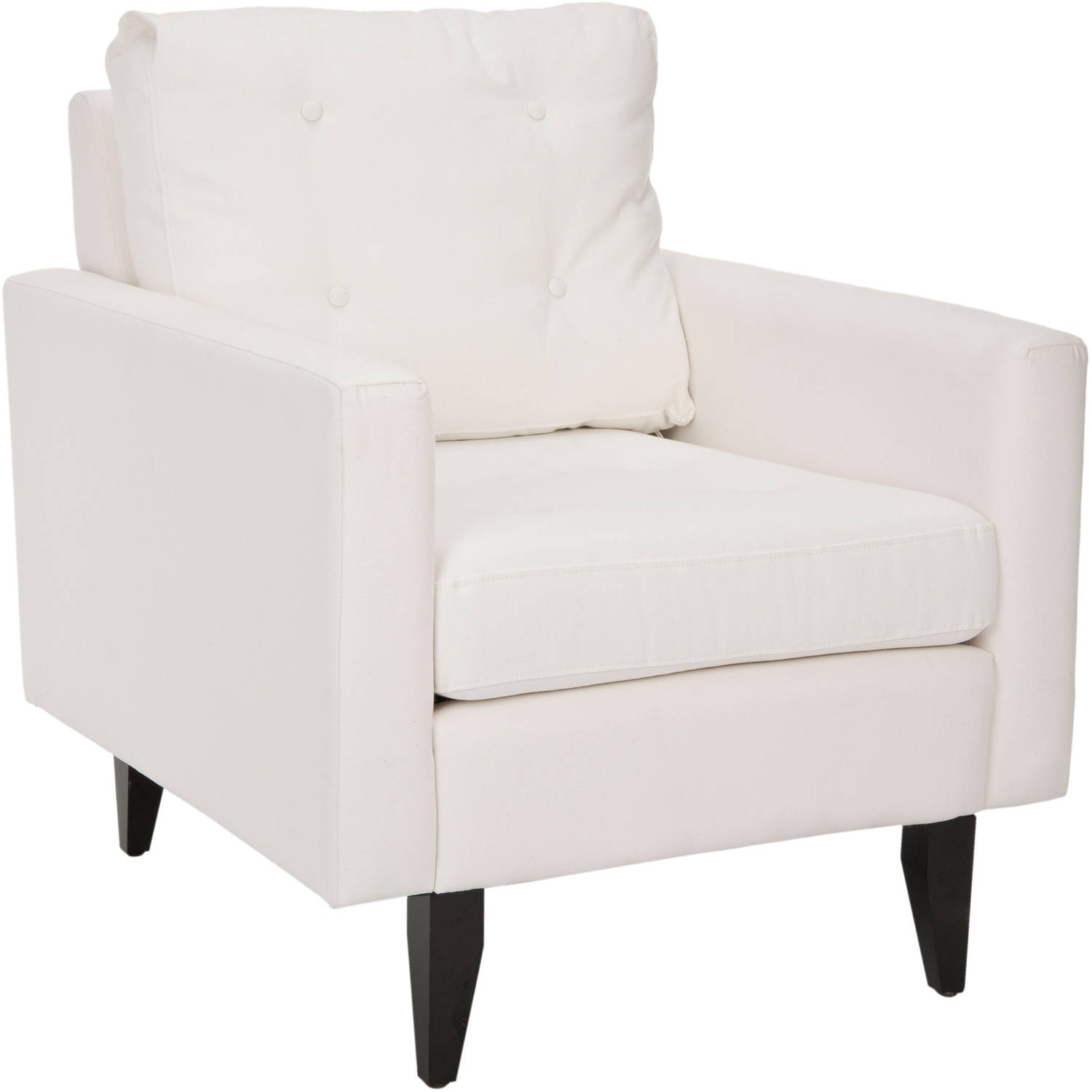 SAFAVIEH Caleb Mid Century Modern Upholstered Club Chair, White