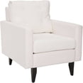 thumbnail image 2 of SAFAVIEH Caleb Mid Century Modern Upholstered Club Chair, White, 2 of 2