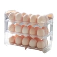 thumbnail image 3 of Huevera abatible para puerta lateral de refrigerador, organizador de huevos transparente, bandeja para huevos M Transparente, 3 of 9