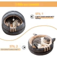 thumbnail image 3 of Cama corta ovalada de felpa para perros y gatos pequeños y medianos, sofá para mascotas pequeñas cómodo, cómodo y duradero, 3 of 5