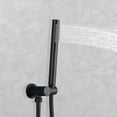 thumbnail image 3 of 10" Shower Head+Handheld Showerheads,Wall Mounted Shower Faucet Set for Bathroom With Rain shower overhead,Ceramic valve,Suction Cup Holder, 59in Hose, Adjustable water flow,Stainless steel-matt black, 3 of 5