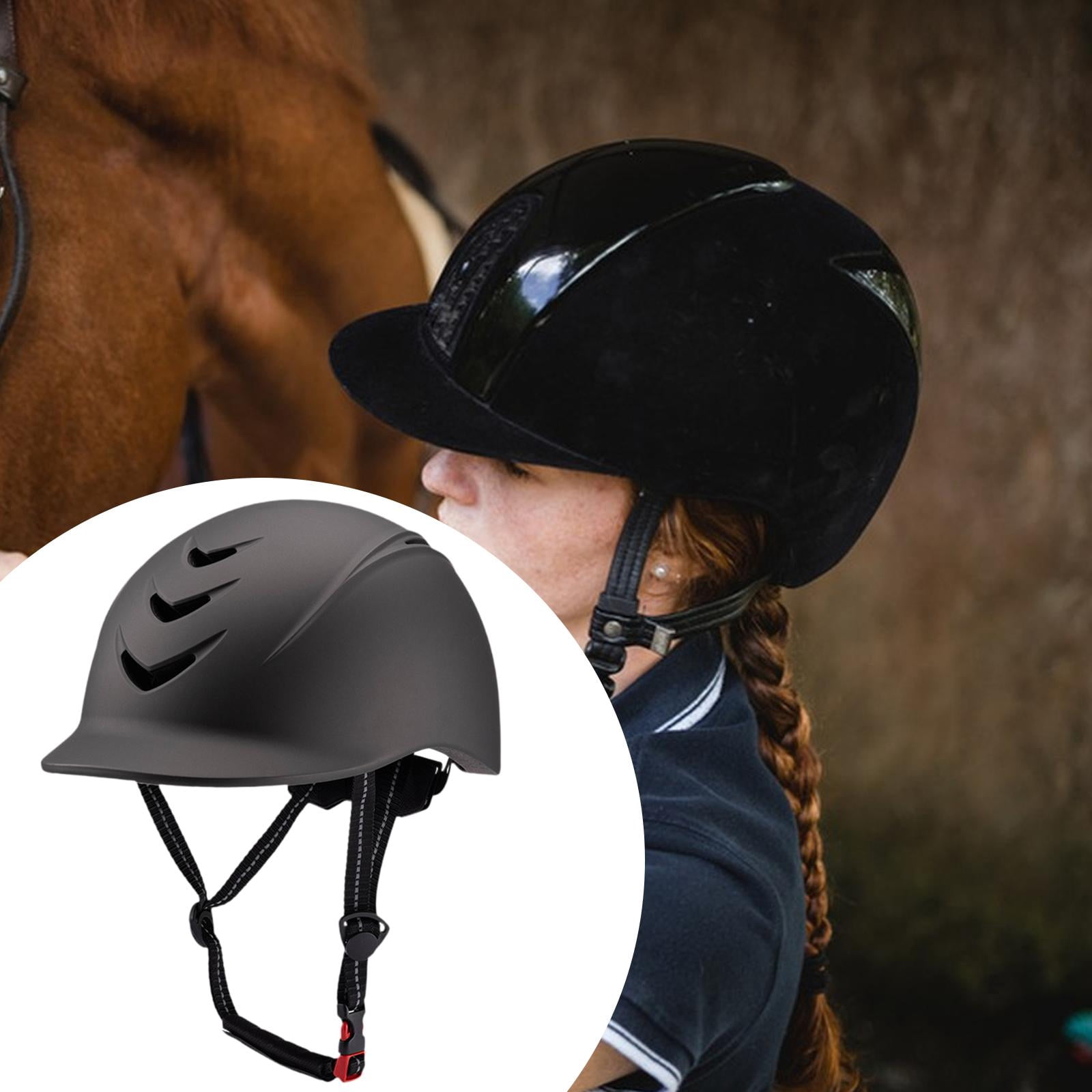 GARENDE Equestrian Helmet Adjustable with Removable Liner Summer Horse Riding Helmet titanium