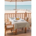 thumbnail image 2 of Outdoor Table Cloth with Umbrella Hole and Zipper, Beige White Ombre Waterproof Rectangle Tablecloth 54"x80", Modern Gradient Abstract Art Washable Table Cover for Outside Party Patio Picnic, 2 of 8