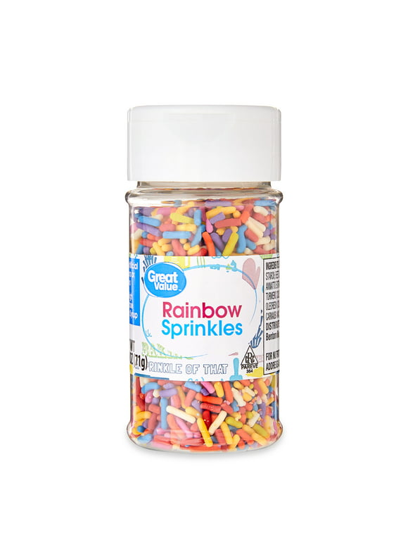 Great Value Natural Rainbow Sprinkles, 2.5 oz
