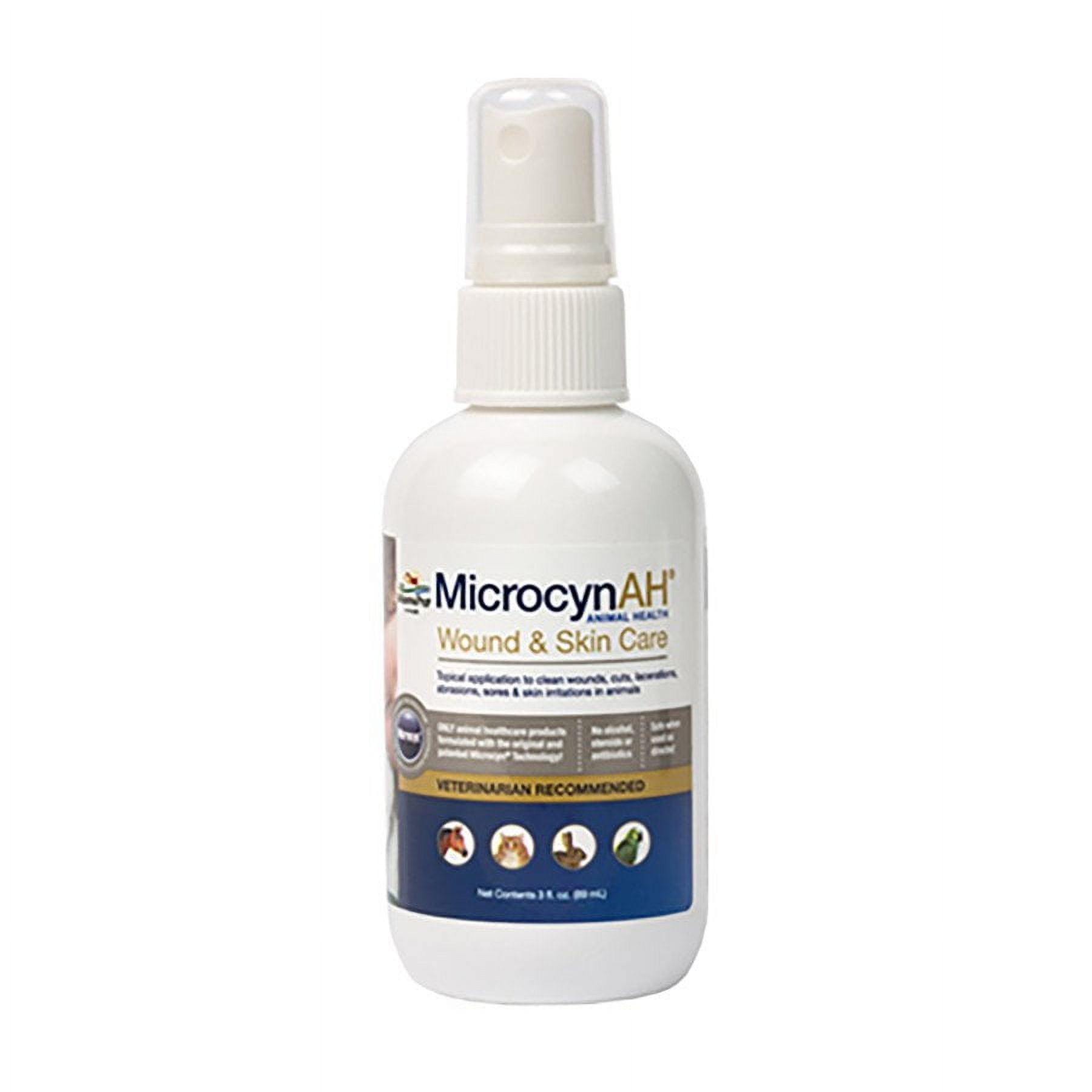 MicrocynAH Animal Health Wound & Skin Care Spray 3 fl oz