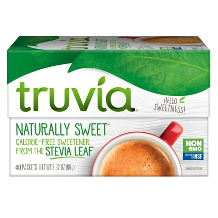 (4 Pack) Truvia 40 Count Natural Sweetener (The Best Natural Sweetener)