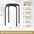 thumbnail image 2 of VECELO 6-Piece Stacking Steel Stools, Portable Stackable Stools with Padded Seat & Metal Frame for Home School, Black, 2 of 13