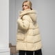 thumbnail image 5 of Gibobby Chamarra larga mujer invierno, Abrigos de invierno para mujer, chamarra largo con cierre, color liso, chamarra grande de piel sintética con capucha(Caqui,M), 5 of 5