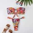 thumbnail image 5 of Sexy Micro Bikini 2024 Woman Swimsuit Pink Plaid Bandeau Swimwear Women Thong Bikinis Set Female Bathing Suit Beach Wear Biquini, 5 of 7