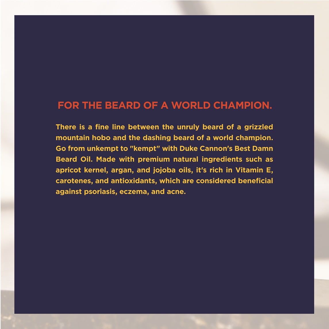 Duke Cannon Supply Co. Best Damn Beard Oil for Men, Redwood, 1 oz