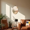 thumbnail image 5 of Canvas Wall Art Retro Cactus Plant Desert Landscape Birds Sun Disk Layered Mountains Oval Framed Canvas Prints Vintage Wall Hanging Decor for Home Decorations 8.6"x11.4", 5 of 7
