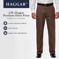 thumbnail image 3 of Haggar Men's Premium  Flat Front Superflex Waist Dress Pants Gray Size 40X30, 3 of 4