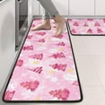 thumbnail image 2 of Kitchen Rugs Sets Of 2,Pink Christmas Tree Pattern Anti Fatigue Kitchen Mat Rugs Non Slip Washable,Decorative Kitchen Floor Mats for Kitchen,Sink,Laundry,17"x47"+17"x47", 2 of 5