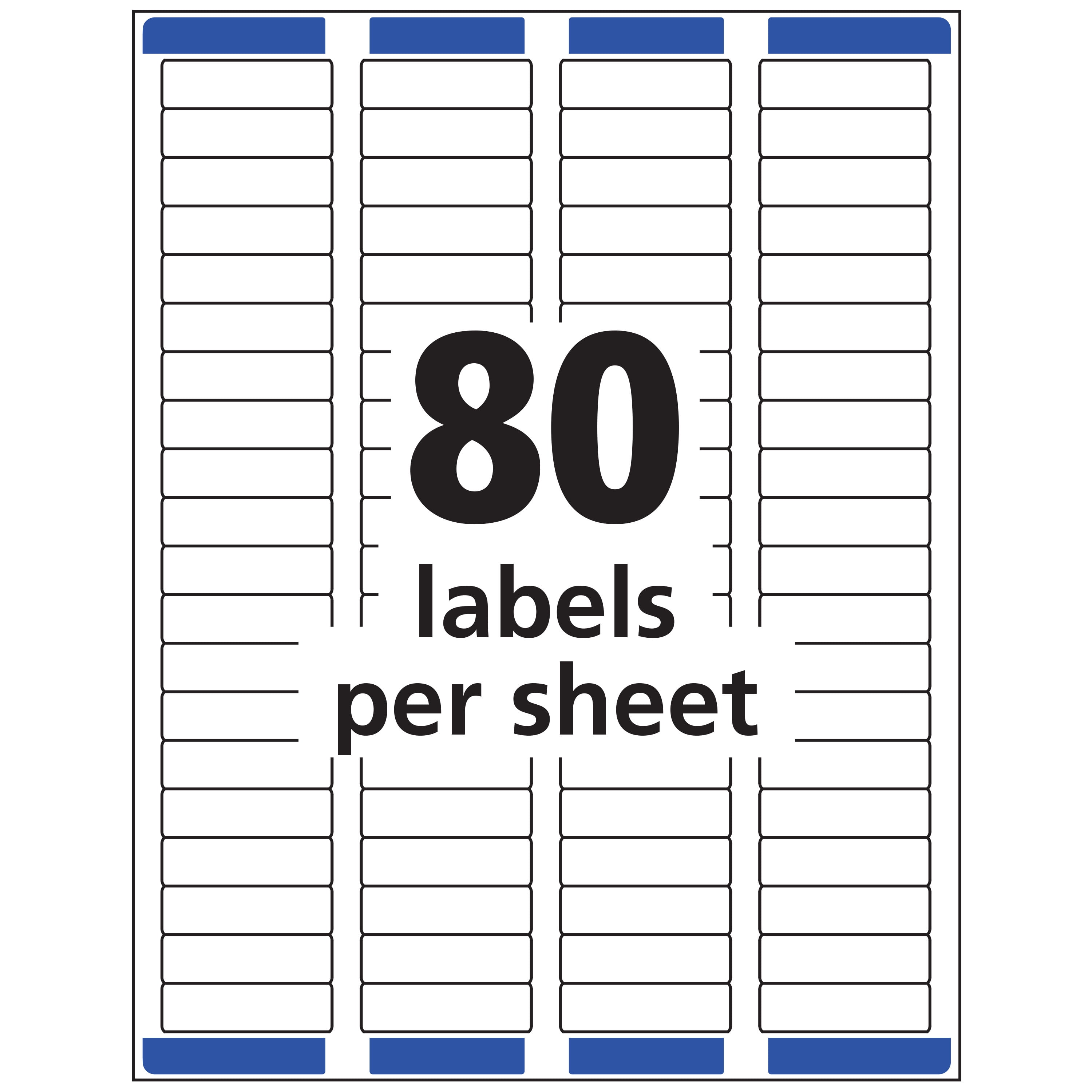 -New 5 Packs Matte Clear Return Address Labels,Sure Feed Technology,Inkjet,1/2 x 1-3/4,2,000 Labels 8667 